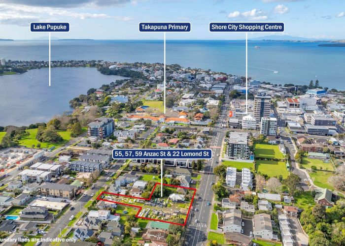  at 55,57,59 Anzac street & 22 Lomond Street, Takapuna, North Shore City, Auckland