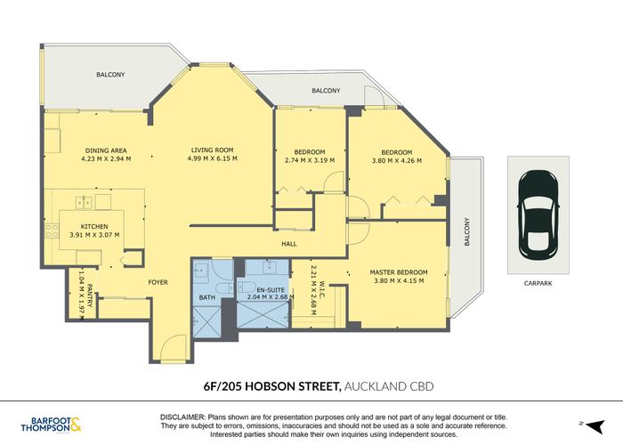  at 6F/205-215 Hobson Street, City Centre, Auckland City, Auckland