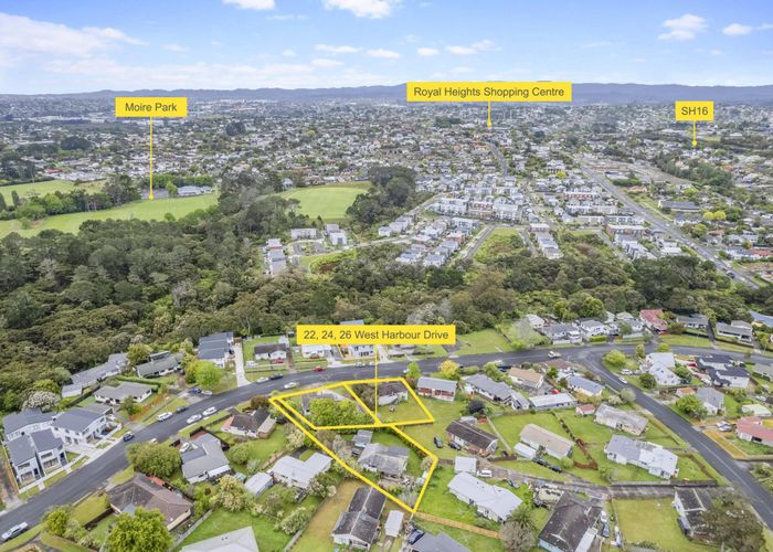  at 22 , 24 & 26 West Harbour Drive, West Harbour, Waitakere City, Auckland
