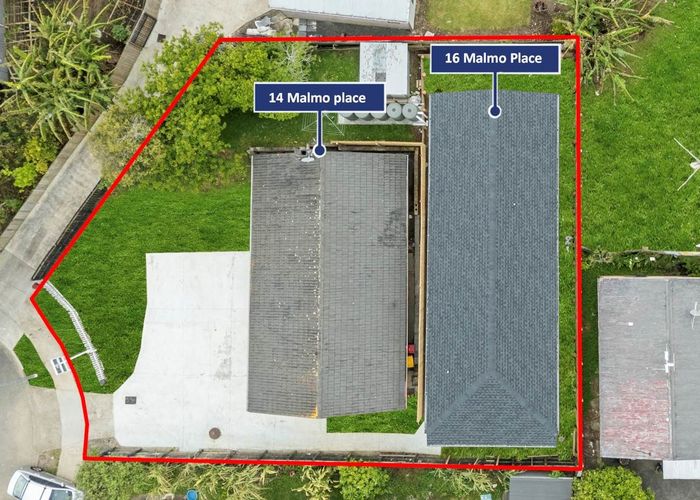  at 14 & 16 Malmo Place, Manurewa, Manukau City, Auckland