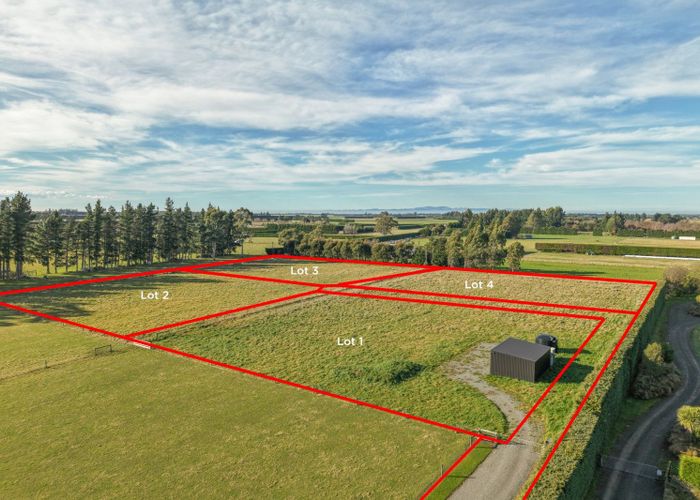  at Lots 1,2,3,4, 682A McLaughlins Road, Darfield, Selwyn, Canterbury
