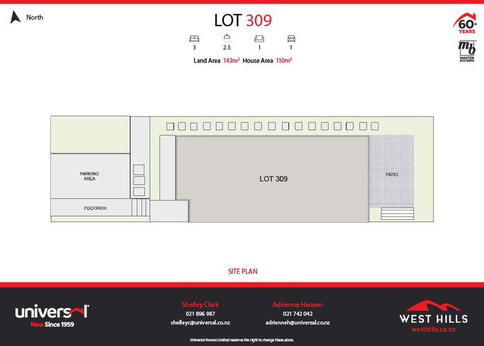  at Lot 309 - 25 Terapeke Crescent, Westgate, Waitakere City, Auckland