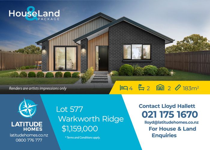  at Lot 577 Warkworth Ridge, Warkworth, Rodney, Auckland