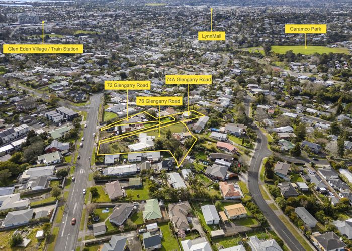  at 72 , 74a & 76 Glengarry Road, Glen Eden, Waitakere City, Auckland