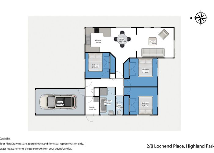  at 2/8 Lochend Place, Highland Park, Manukau City, Auckland
