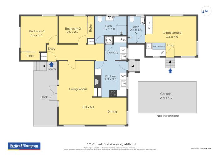  at 1/17 Stratford Avenue, Milford, Auckland