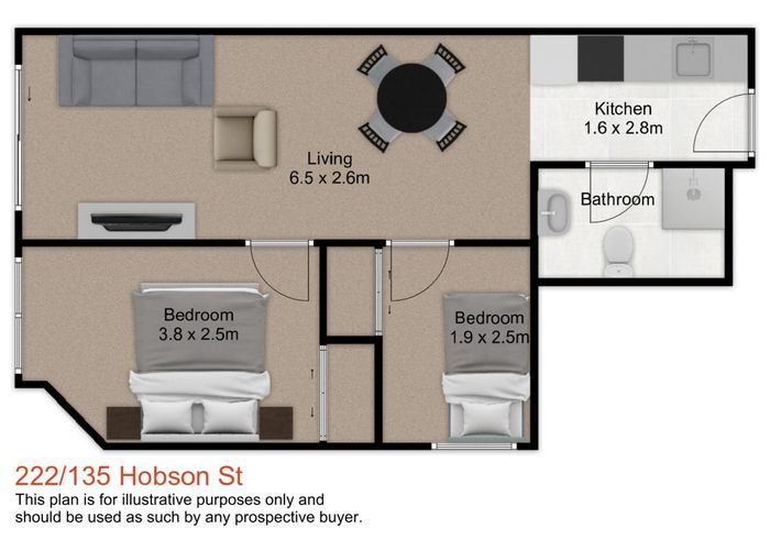  at 222/135 Hobson Street, City Centre, Auckland City, Auckland