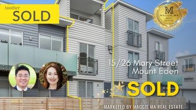  at 15/26 Mary Street, Mount Eden, Auckland