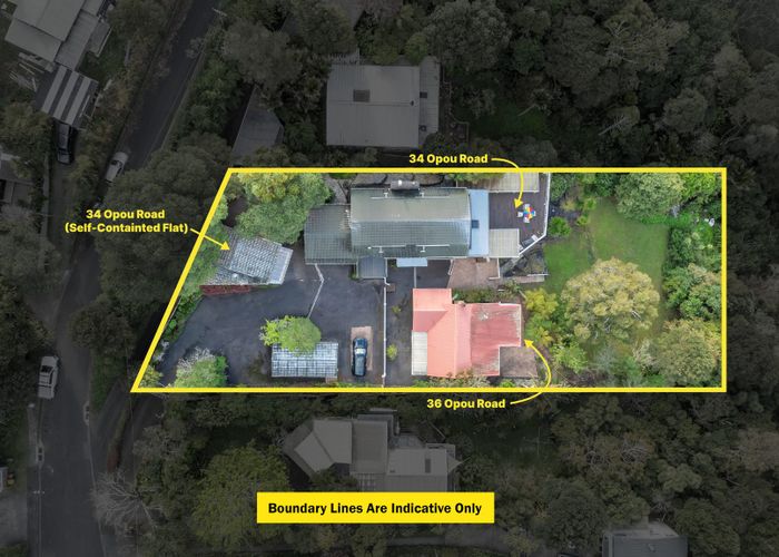  at 34 & 36 Opou Road, Titirangi, Waitakere City, Auckland