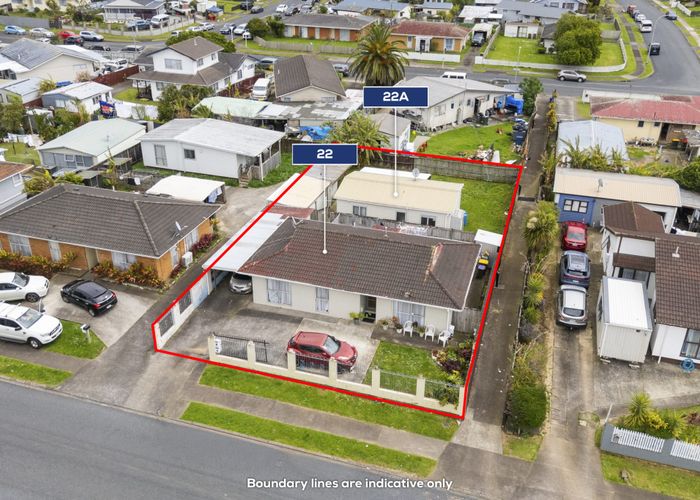  at 22 & 22A Chelburn Crescent, Mangere East, Manukau City, Auckland