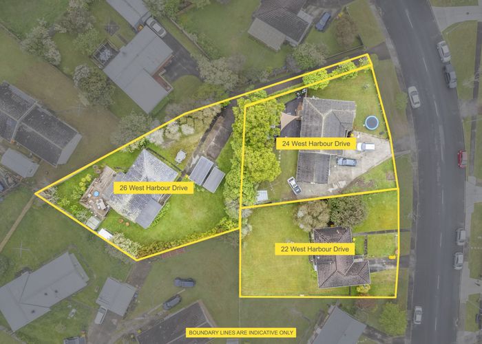  at 22 , 24 & 26 West Harbour Drive, West Harbour, Waitakere City, Auckland