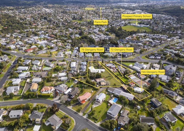  at 72 , 74a & 76 Glengarry Road, Glen Eden, Waitakere City, Auckland