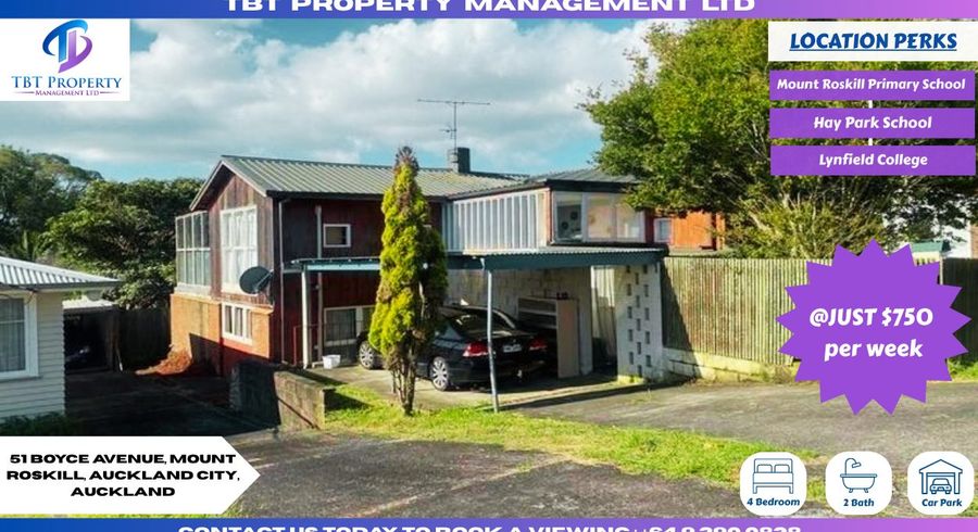 at 51 Boyce Avenue, Mount Roskill, Auckland City, Auckland