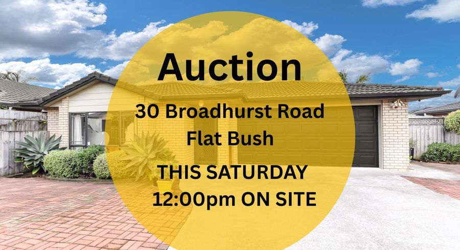  at 30 Broadhurst Road, Flat Bush, Manukau City, Auckland