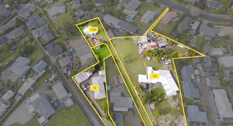  at 72 , 74a & 76 Glengarry Road, Glen Eden, Waitakere City, Auckland