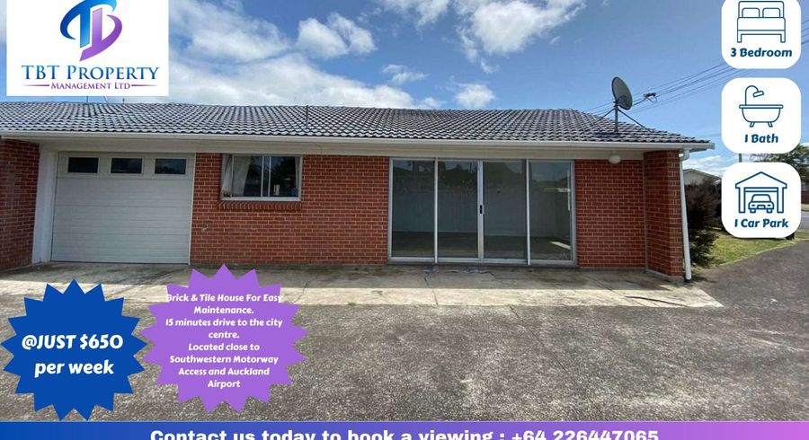  at 1/17 Idlewild Avenue, Mangere, Manukau City, Auckland