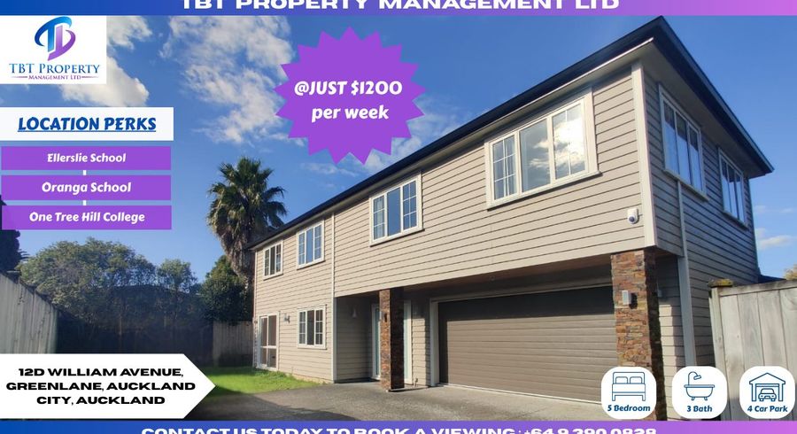  at 12D William Avenue, Greenlane, Auckland City, Auckland