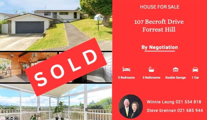  at 107 Becroft Drive, Forrest Hill, North Shore City, Auckland