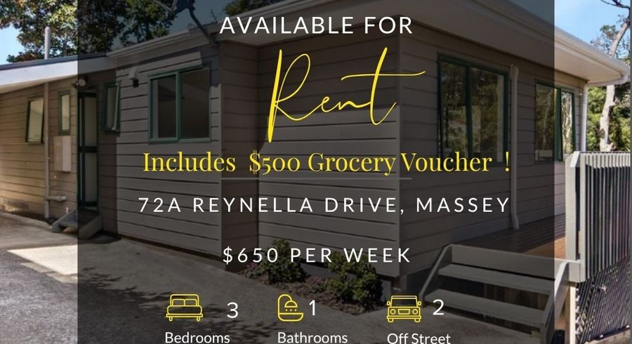  at 72A Reynella Drive, Massey, Waitakere City, Auckland