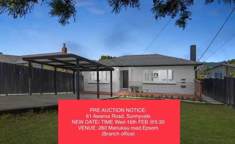  at 61 Awaroa Road, Sunnyvale, Auckland