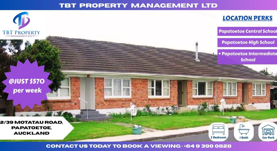  at 2/39 Motatau Road, Papatoetoe, Auckland, Papatoetoe, Manukau City, Auckland