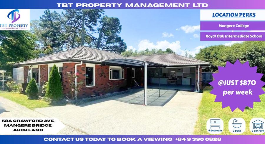  at 58A Crawford Ave, Mangere Bridge, Manukau City, Auckland