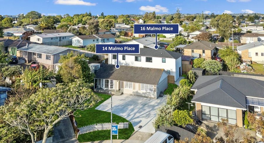  at 14 & 16 Malmo Place, Manurewa, Manukau City, Auckland