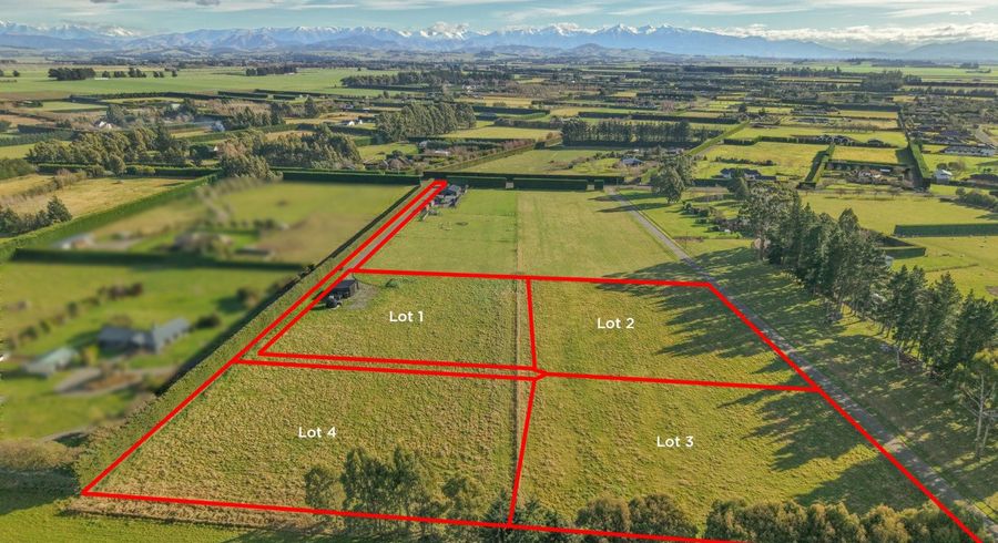  at Lots 1,2,3,4, 682A McLaughlins Road, Darfield, Selwyn, Canterbury