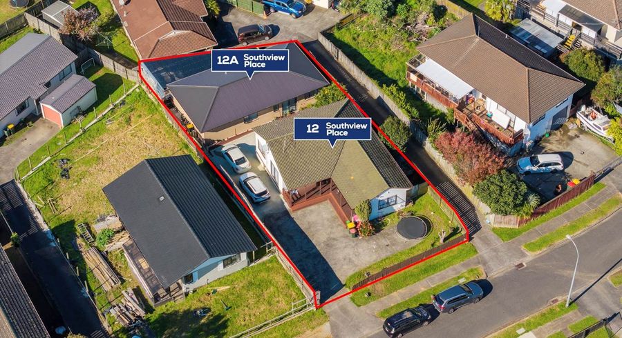  at 12 and 12A Southview Place, Manurewa, Manukau City, Auckland