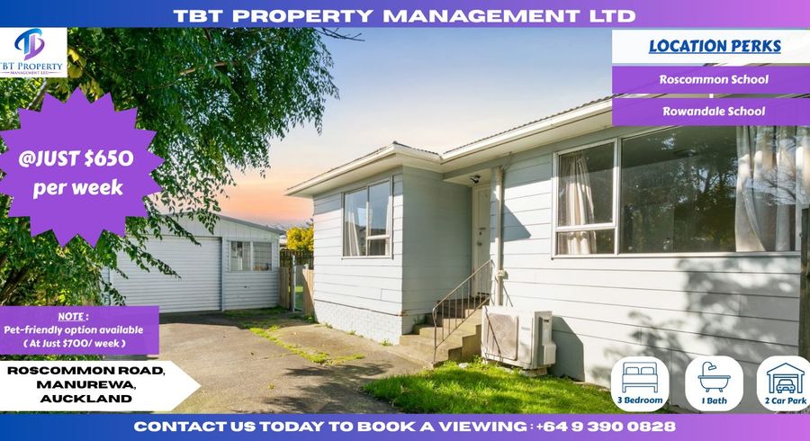 at Roscommon Road, Manurewa, Manukau City, Auckland